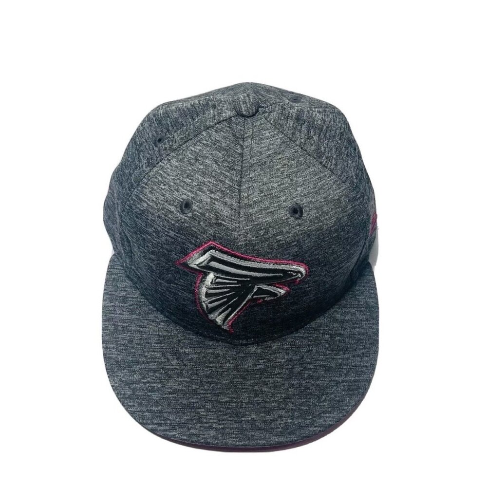 Atlanta Falcons new era fitted cap, Brest Cancer awareness gray size 7 1/4